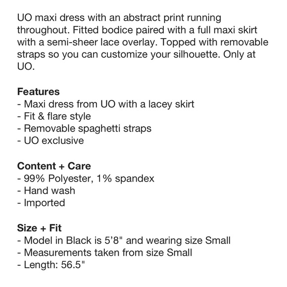 NWT Urban Outfitters Lace Maxi Dress - Picture 5 of 5